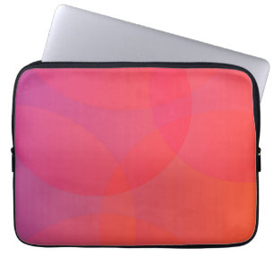 Pink, orange, modern, simple, cool, trendy art laptop sleeve