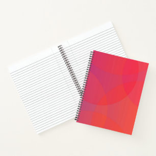 Pink, orange, modern, simple, cool, trendy art notebook