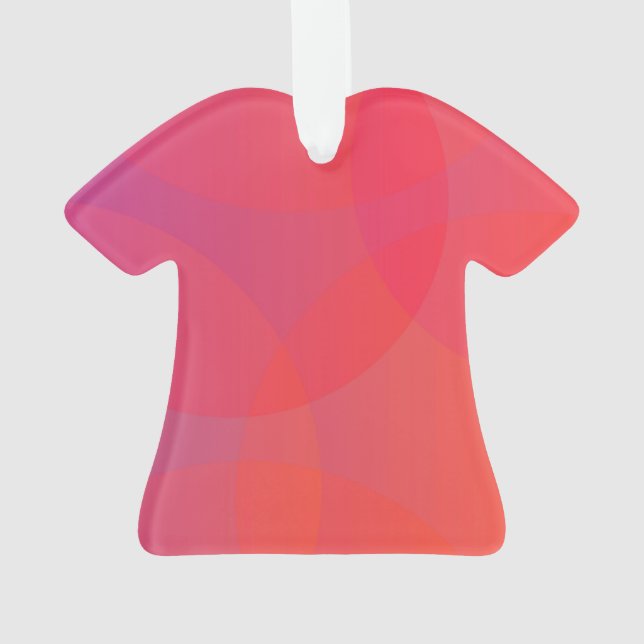 Pink, orange, modern, simple, cool, trendy art ornament (Back)