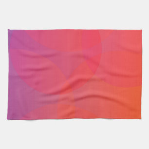 Pink, orange, modern, simple, cool, trendy art tea towel
