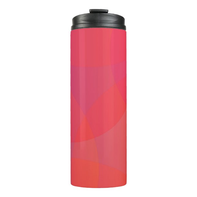 Pink, orange, modern, simple, cool, trendy art thermal tumbler (Front)