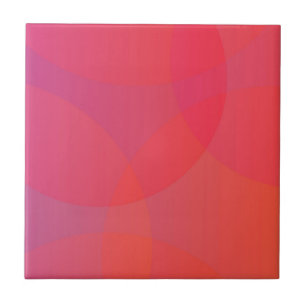 Pink, orange, modern, simple, cool, trendy art tile