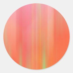 Pink & Orange Motion Blur Classic Round Sticker