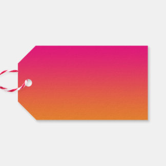 Pink & Orange Ombre Gift Tags