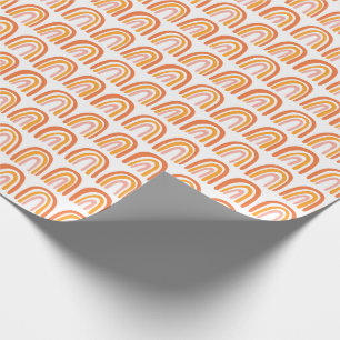 Pink Orange Pattern Rainbow Gift Wrapping Paper