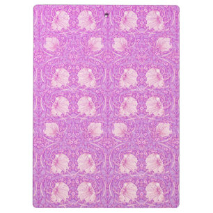 Pink orange,pimpernel,William Morris, pattern reva Clipboard