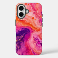 Pink Orange Purple Marble Pattern