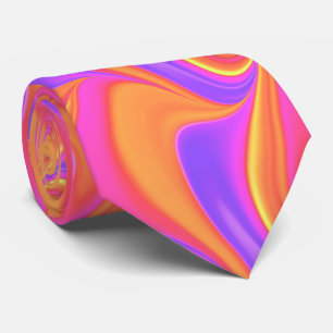 Pink Orange Purple Swirl Tie