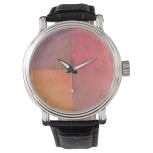 Pink Orange Red Pastel Watercolor Pattern Watch