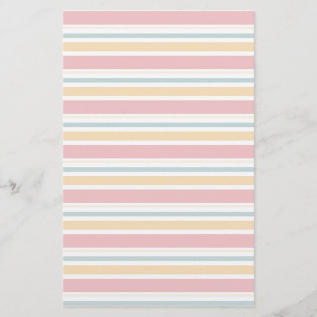 Pink orange stripes texture stationery (Front)