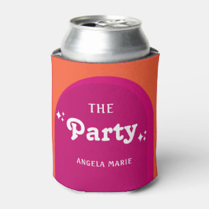 Pink & Orange Sunset Retro The Party Can Cooler