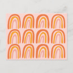 Pink Orange Sweet Rainbow Pattern Postcard<br><div class="desc">Add your own text to the front and back,  or change the colours. Take a look at my shop for more!</div>
