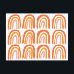 Pink Orange Sweet Rainbow Pattern Postcard<br><div class="desc">Add your own text to the front and back,  or change the colours. Take a look at my shop for more!</div>