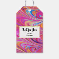 Pink Orange Swirls Abstract Design Just for You