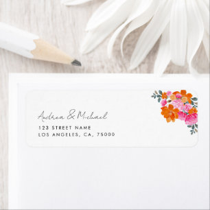 Pink & Orange Vibrant Summer Bloom Floral Wedding