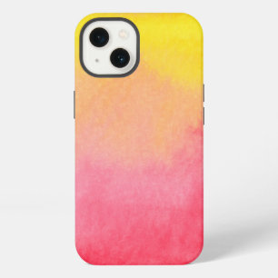 Pink Orange Yellow Watercolor Ombre iPhone 13 Case