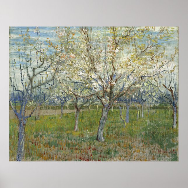 Pink Orchard by Vincent Van Gogh Poster (Front)