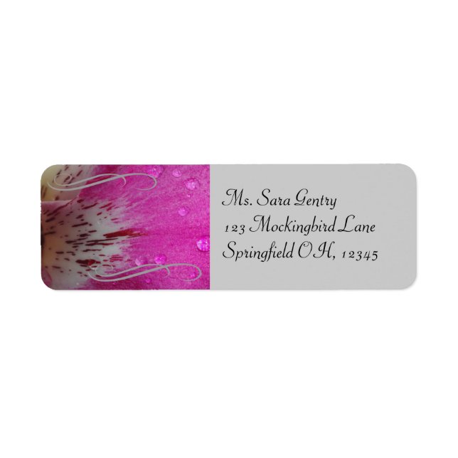 Pink Orchid Address Label (Front)