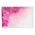 Pink Orchid Blooming Pillowcase Set