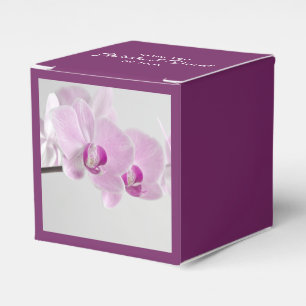 Pink Orchid Elegance Wedding Favour Box
