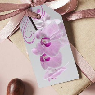 Pink Orchid Elegance Wedding Thank You Favour Tags