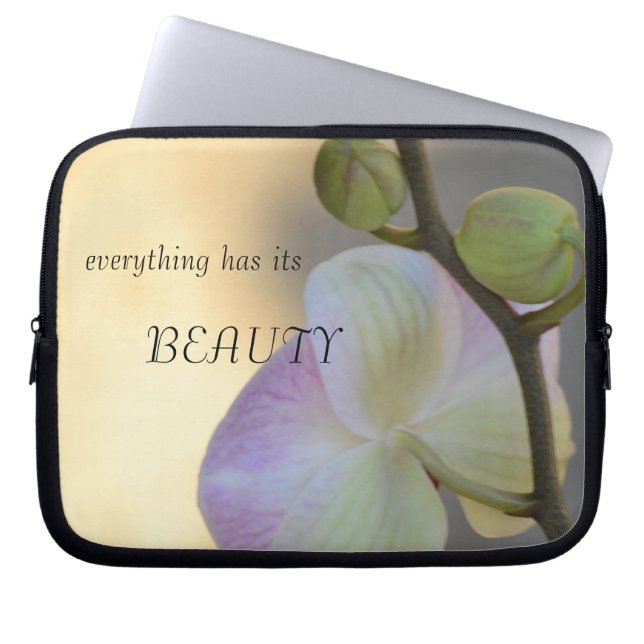 Pink Orchid Expression Beauty Laptop Sleeve (Front)