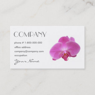Pink Orchid Floral Profile Card