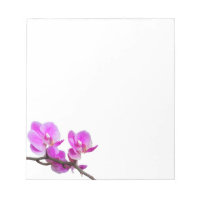 Pink Orchid Flowers Notepad