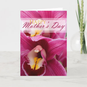 Pink Orchid for Mothers Day Card