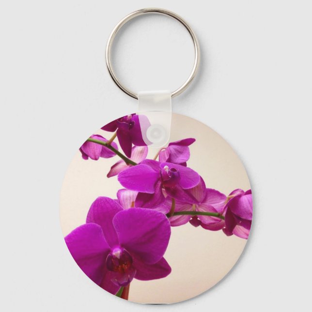 Pink Orchid  Key Ring (Front)