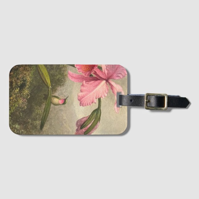 Pink Orchid Luggage Tag (Front Horizontal)