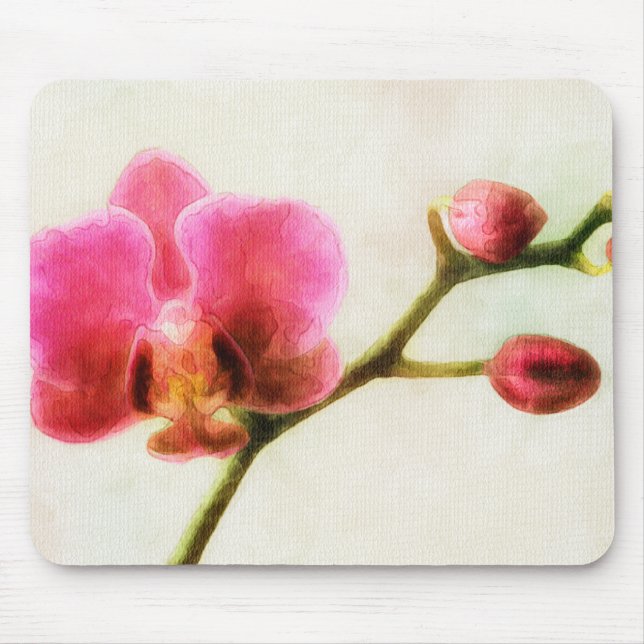 Pink Orchid Mouse Mat (Front)