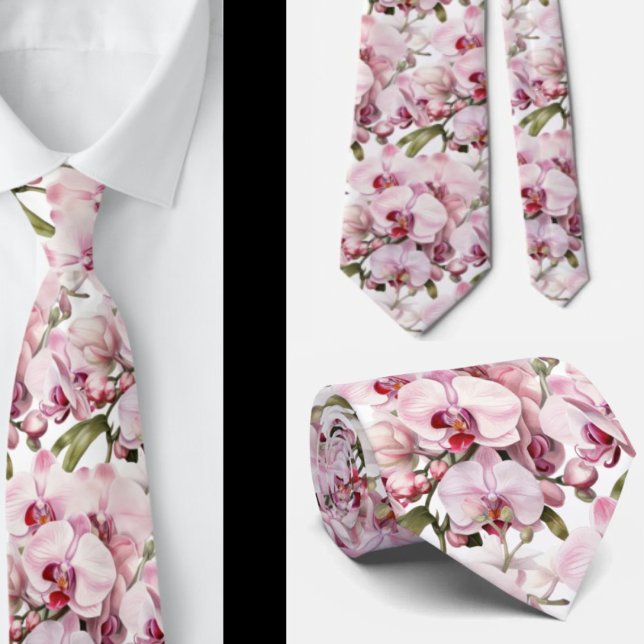 Pink Orchid Neck Tie (Creator Uploaded)
