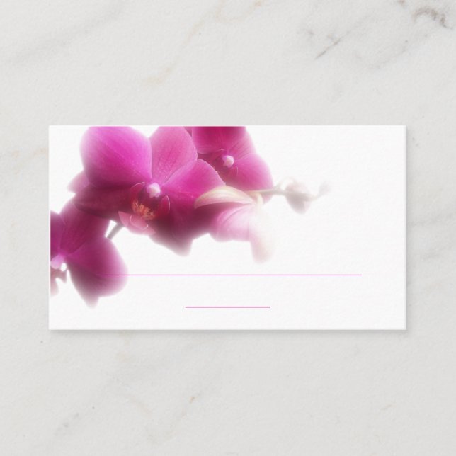 Pink Orchid Place Card (3.5" x 2.0", 100 pack) (Front)