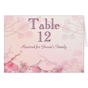 Pink Orchid Table Seating Name Card