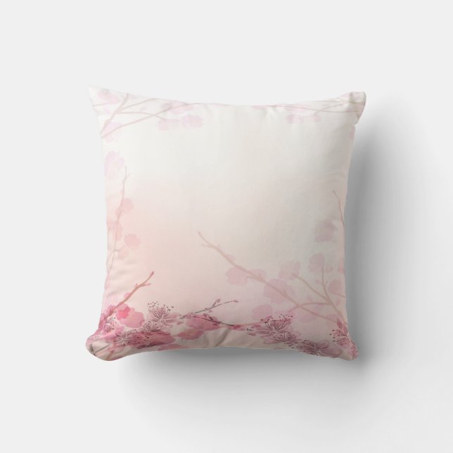 Pink Orchid Wedding Cushion (Front)