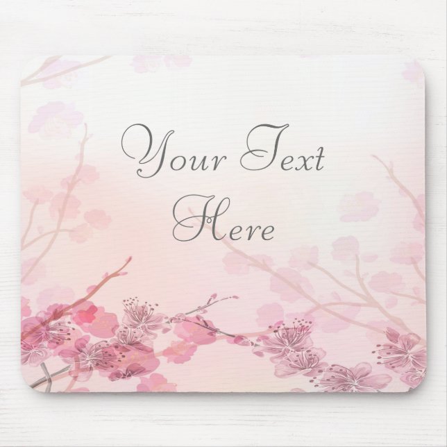 Pink Orchid Wedding Mouse Mat (Front)
