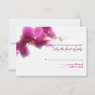Pink Orchid Wedding Response Card