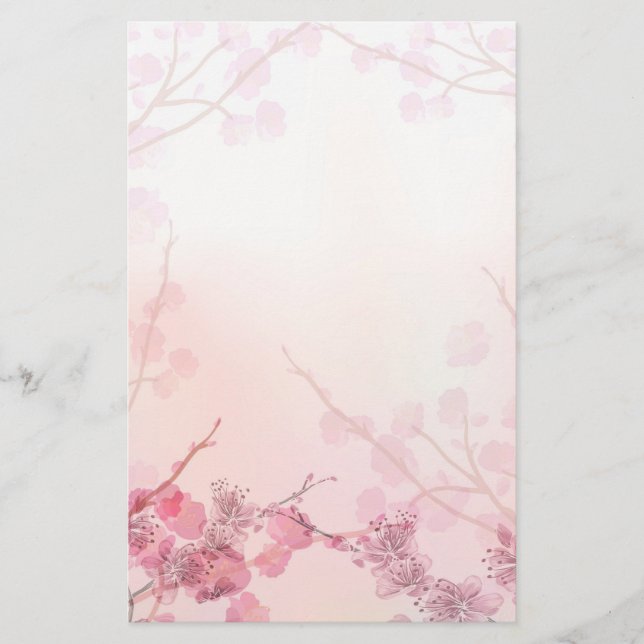 Pink Orchid Wedding Stationery (Front)