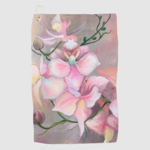 Pink Orchids Golf Towel