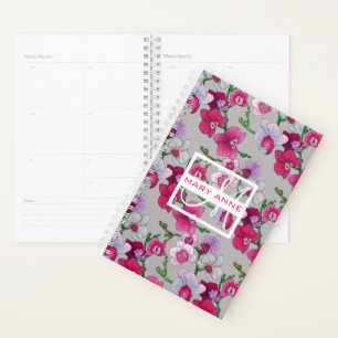 Pink Orchids In Bloom Add Your Name Planner