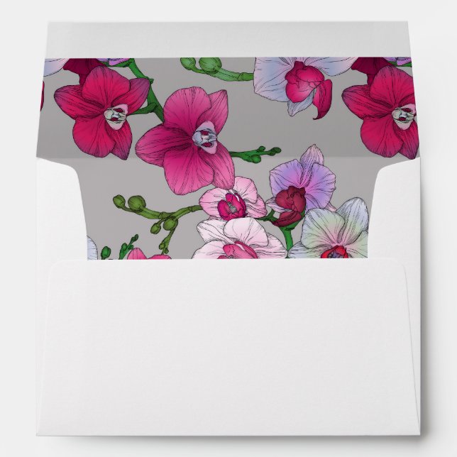 Pink Orchids In Bloom Envelopes (Back (Bottom))