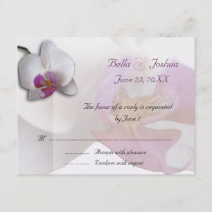 Pink Orchids RSVP Card