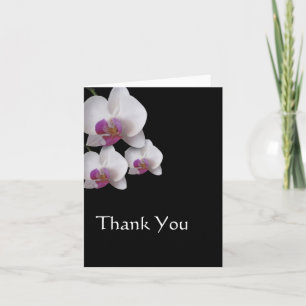 Pink Orchids Thank You Note