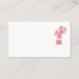 Pink Orchids Wedding Place Name Cards