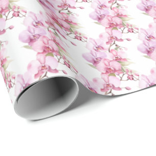 Pink Orchids  Wrapping Paper