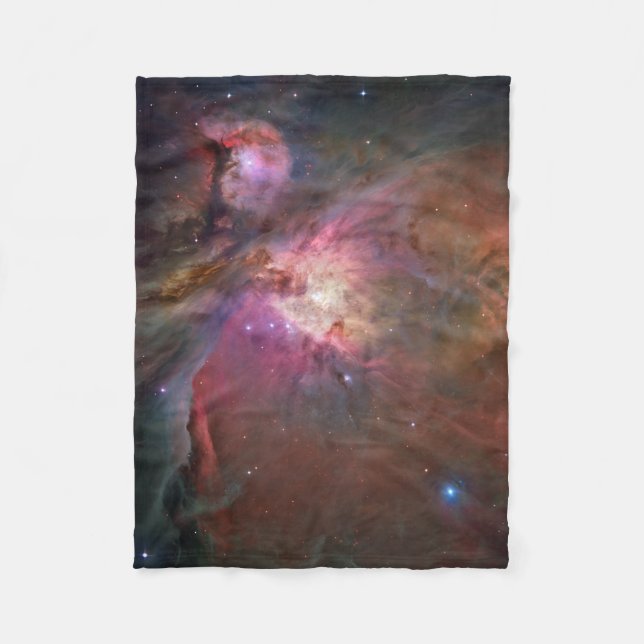 Pink Orion Nebula Fleece Blanket (Front)