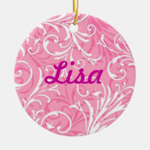Pink Ornamental Name Ornament