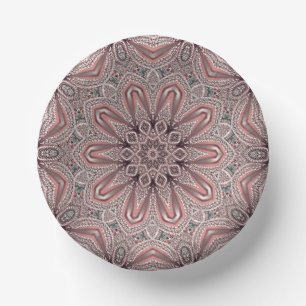 Pink Ornamental Paper Bowls Paper Plate