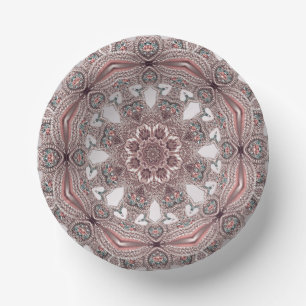 Pink Ornamental Paper Bowls Paper Plate